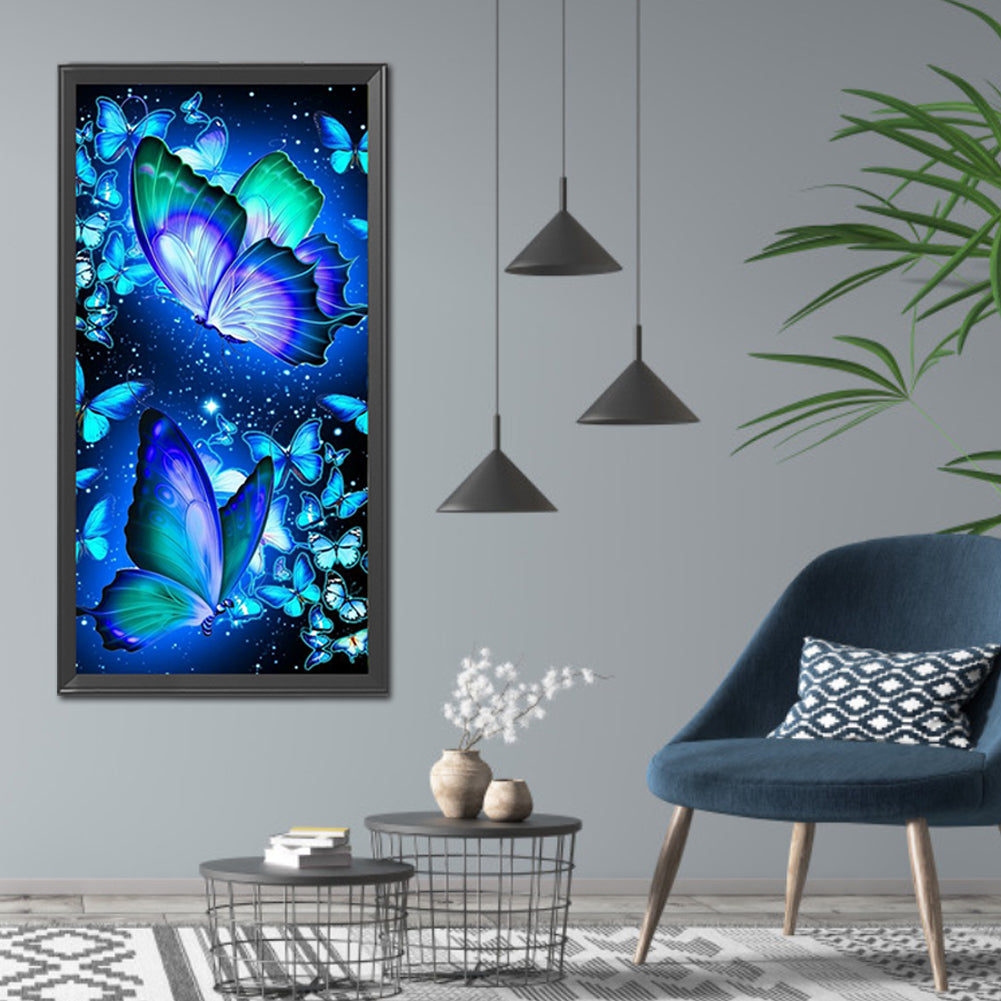 Fluorescent Butterfly - Full Round Drill Diamond Painting 40*80CM