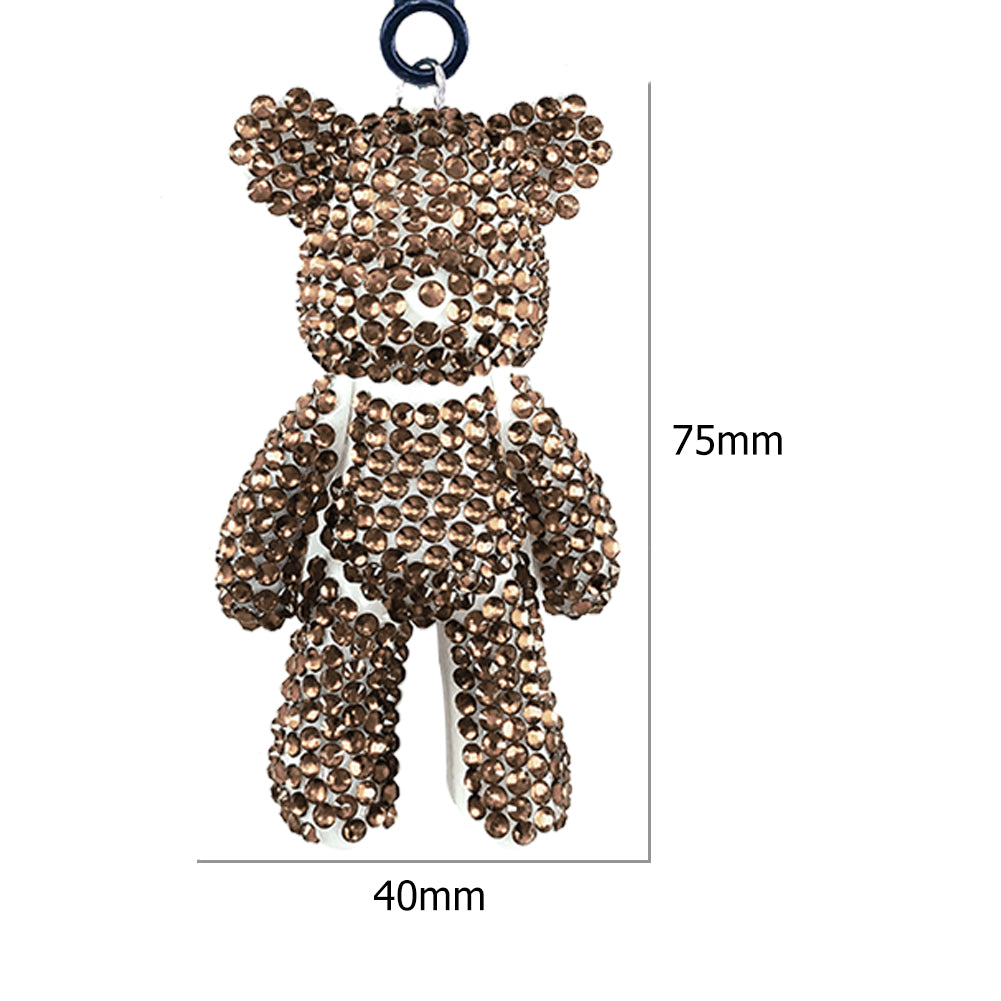 Diamond Mosaic Bear Keychain DIY Rhinestone Drill Painting Kit Key Chain