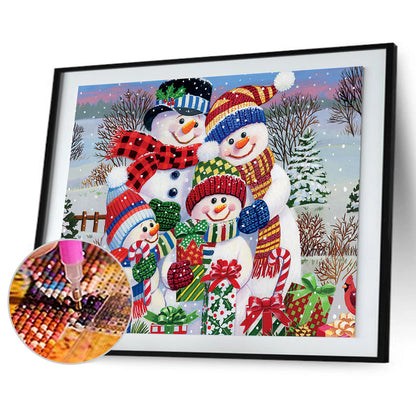 Snowman - Full Square Drill Diamond Painting 50*40CM