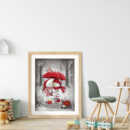 Snowman - Full Round Drill Diamond Painting 35*45CM