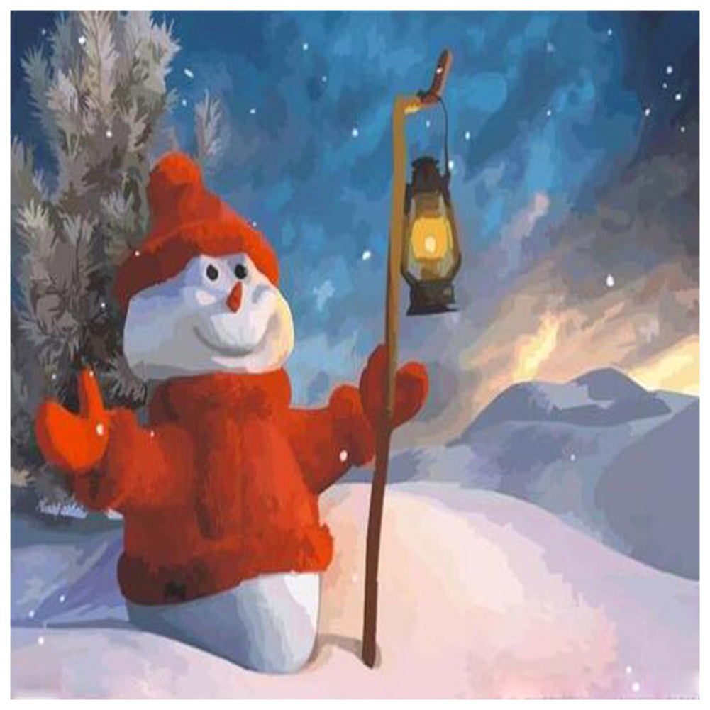 Snowman - Full Round Drill Diamond Painting 30*30CM