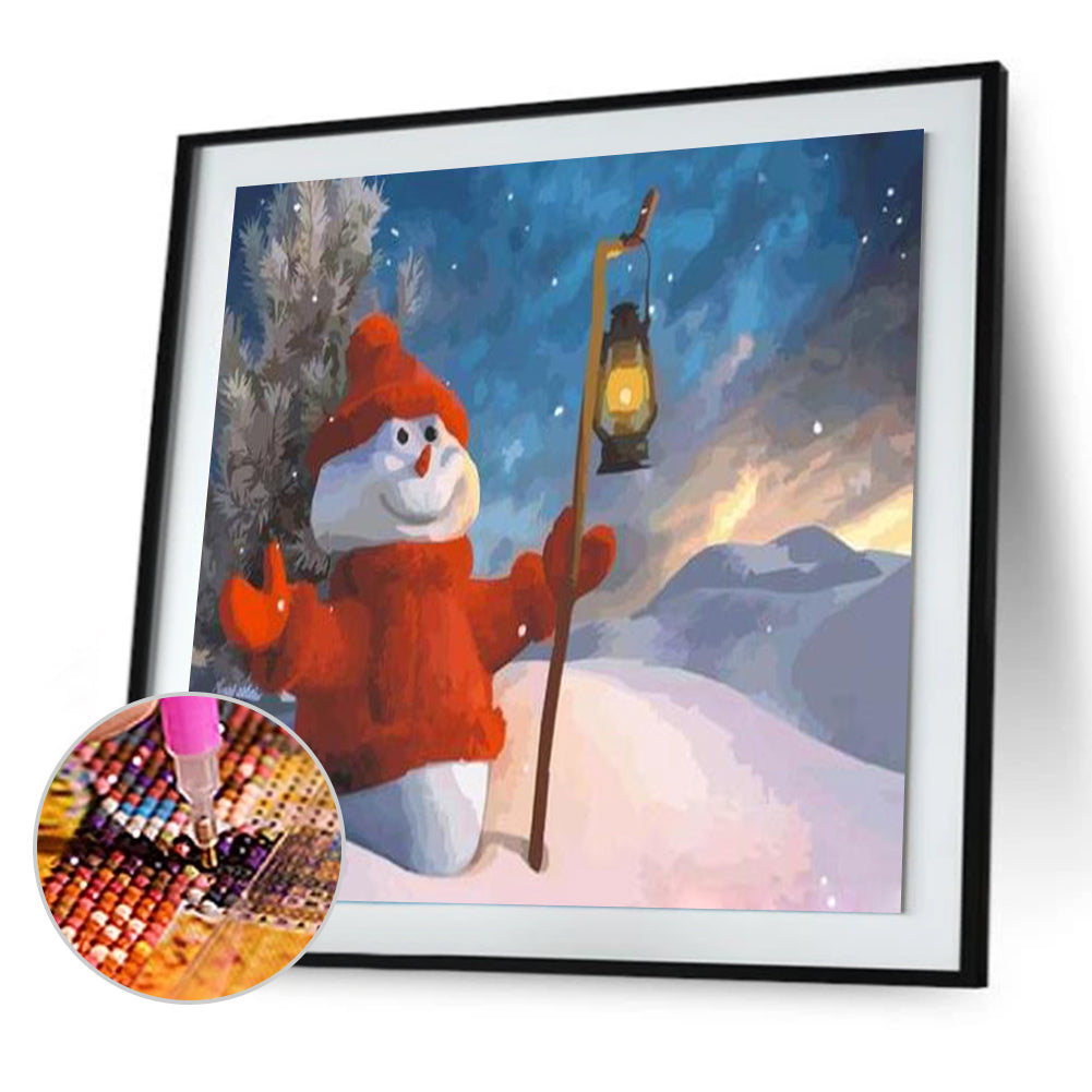 Snowman - Full Round Drill Diamond Painting 30*30CM