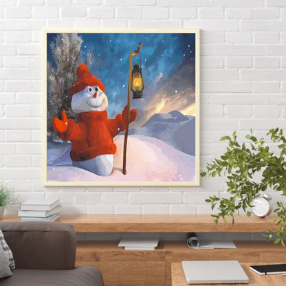 Snowman - Full Round Drill Diamond Painting 30*30CM