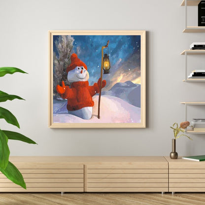 Snowman - Full Round Drill Diamond Painting 30*30CM