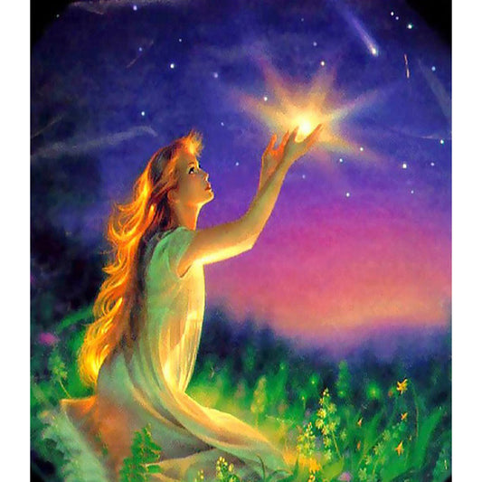 Girl - Full Round Drill Diamond Painting 30*40CM