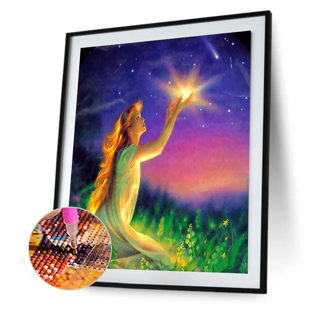 Girl - Full Round Drill Diamond Painting 30*40CM