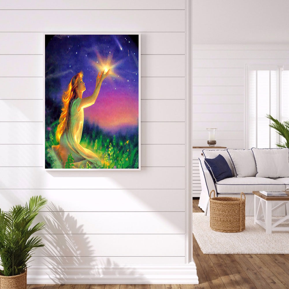 Girl - Full Round Drill Diamond Painting 30*40CM