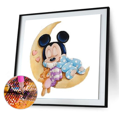 Moon Mouse - Full Round Drill Diamond Painting 30*30CM