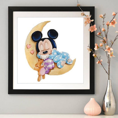 Moon Mouse - Full Round Drill Diamond Painting 30*30CM