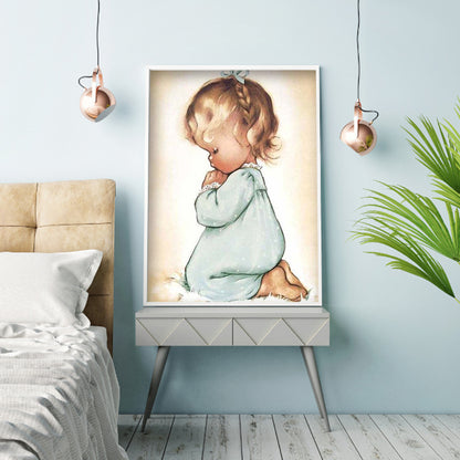 Praying Kid - Full Square Drill Diamond Painting 30*40CM