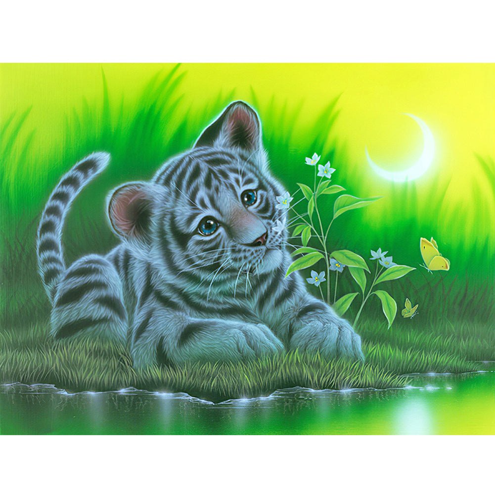 Tiger - Full Round Drill Diamond Painting 40*30CM