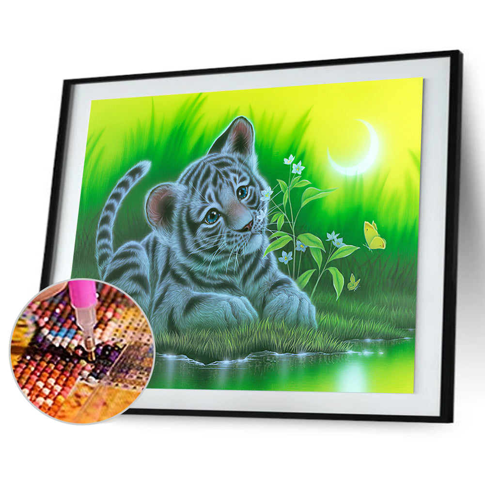 Tiger - Full Round Drill Diamond Painting 40*30CM