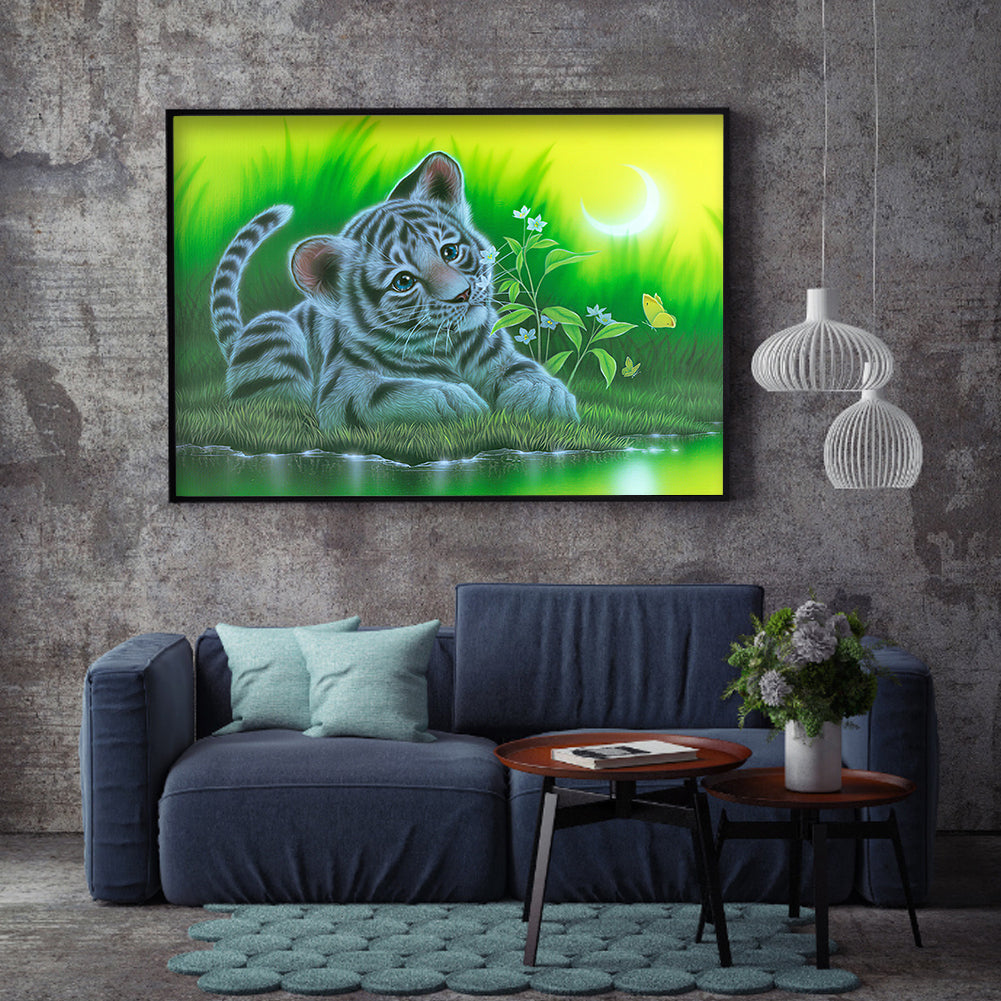 Tiger - Full Round Drill Diamond Painting 40*30CM