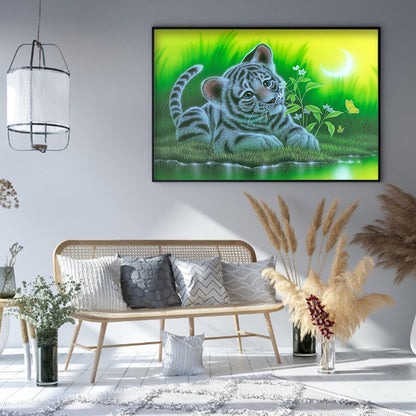 Tiger - Full Round Drill Diamond Painting 40*30CM