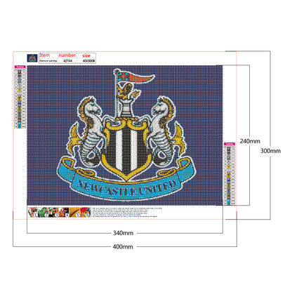 Newcastle United Crest - Full Round Drill Diamond Painting 40*30CM