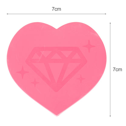 5D Diamond Painting Tray Plastic Heart Shape Rhinestone Drill Plate 7x7cm