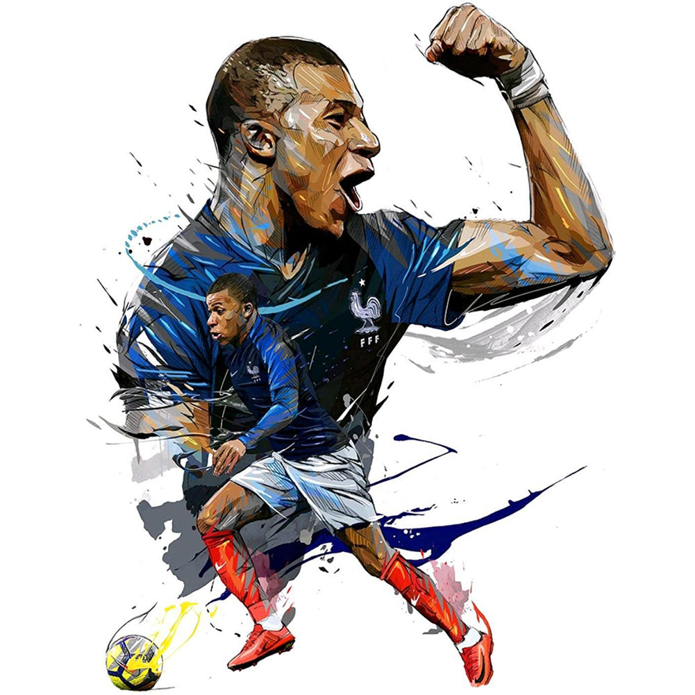 Mbappe - Full Round Drill Diamond Painting 30*40CM