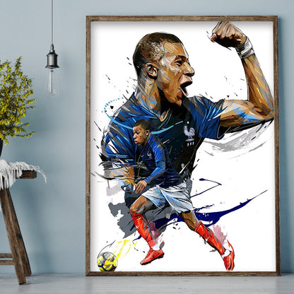 Mbappe - Full Round Drill Diamond Painting 30*40CM