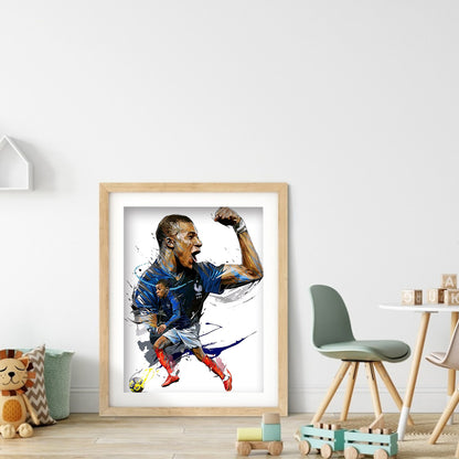 Mbappe - Full Round Drill Diamond Painting 30*40CM