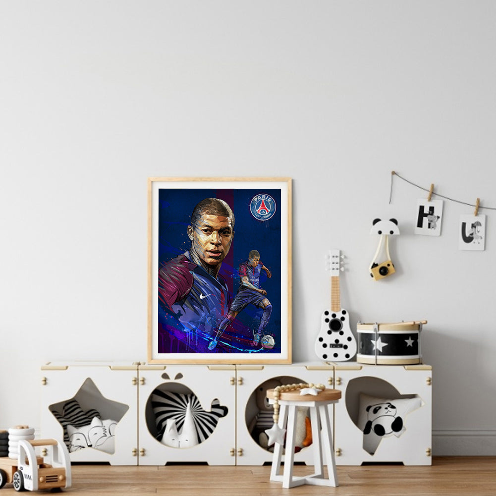 Mbappe - Full Round Drill Diamond Painting 30*40CM