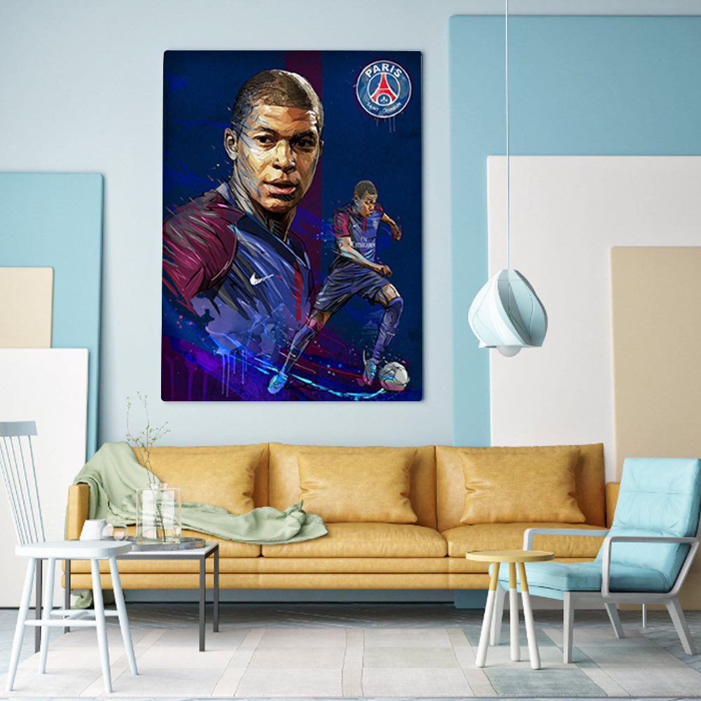 Mbappe - Full Round Drill Diamond Painting 30*40CM