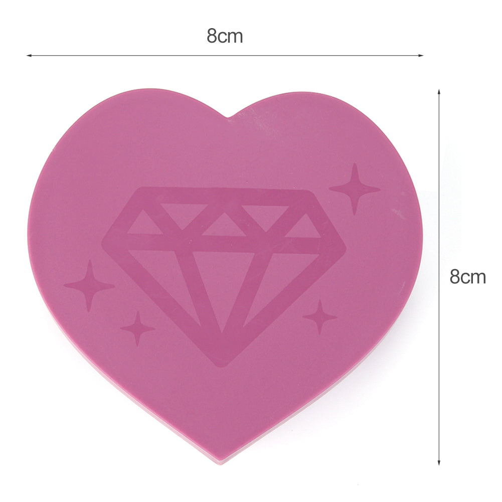 5D DIY Diamond Painting Tray Plastic Heart Shape Rhinestone Drill Plate