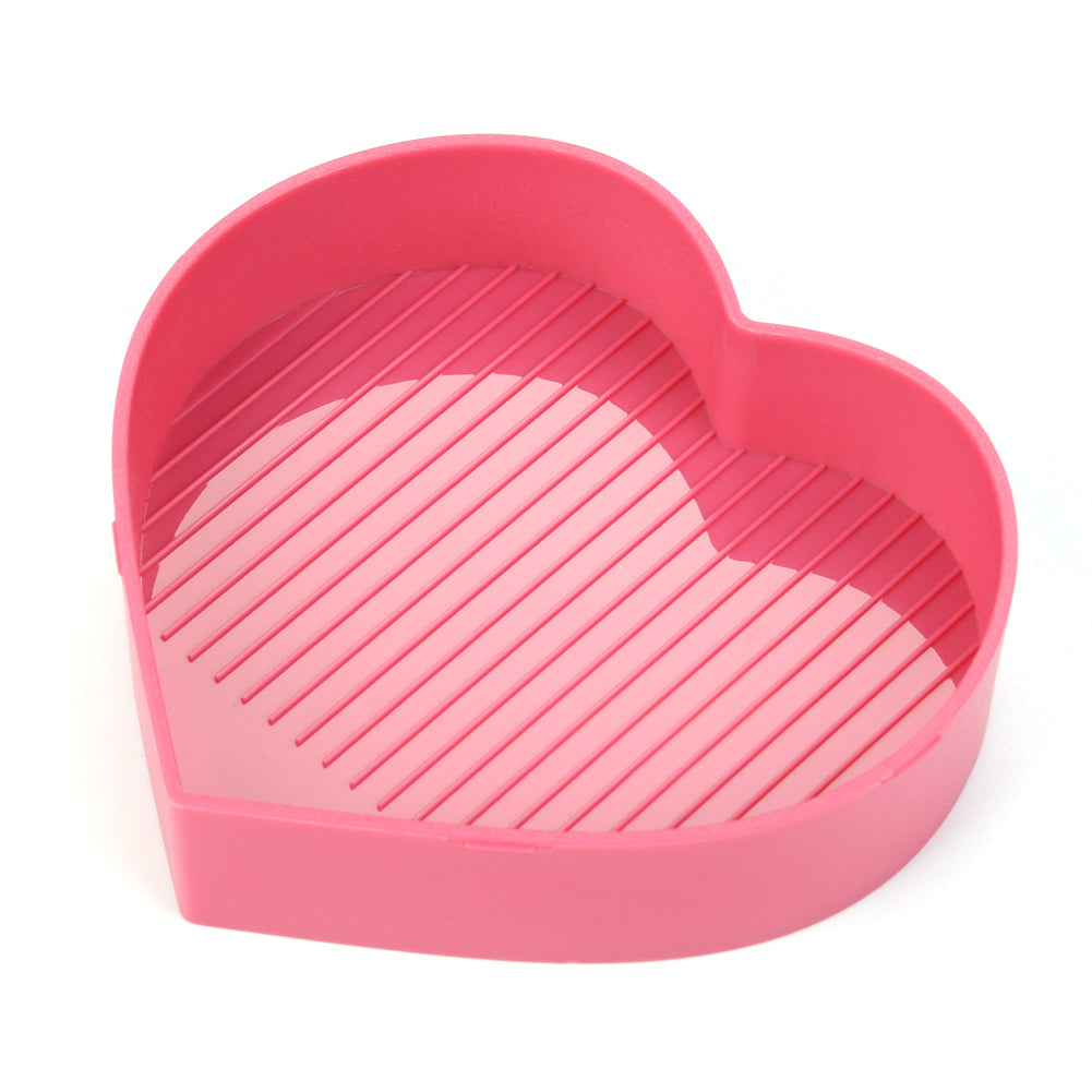 Diamond Painting Tray Plastic Heart-shaped Rhinestone Drill Plate DIY Tools