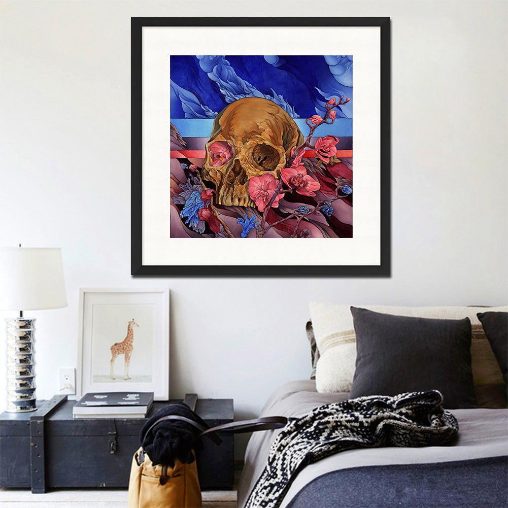 Skull Halloween - Full Round Drill Diamond Painting 30*30CM