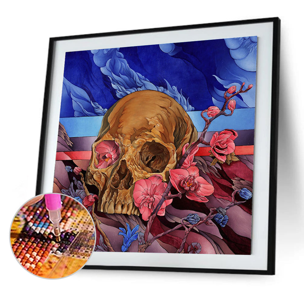 Skull Halloween - Full Round Drill Diamond Painting 30*30CM