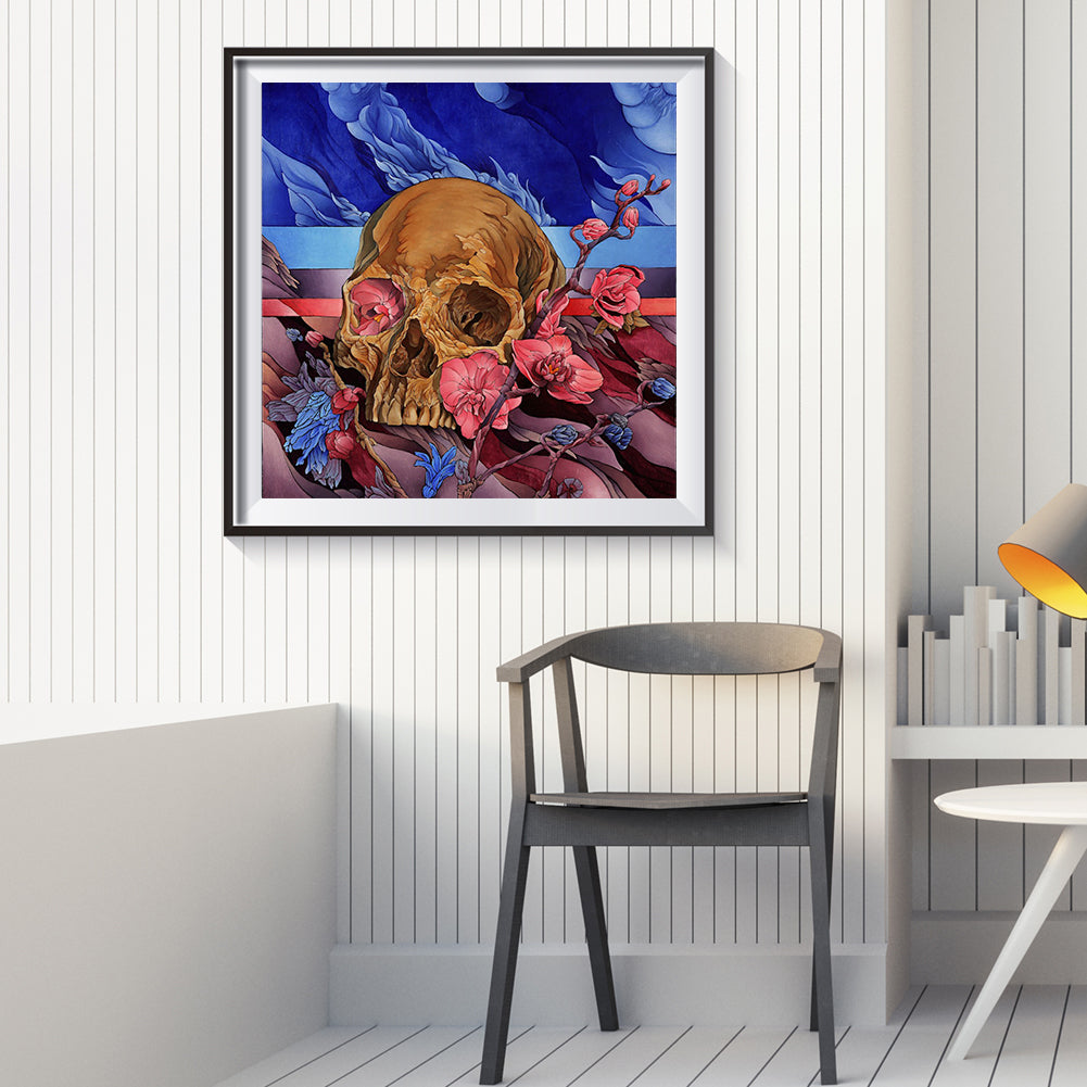 Skull Halloween - Full Round Drill Diamond Painting 30*30CM