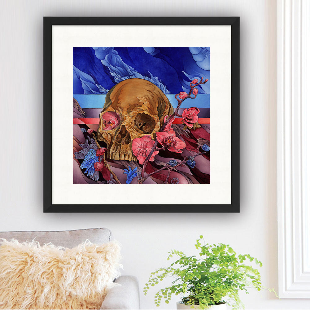 Skull Halloween - Full Round Drill Diamond Painting 30*30CM