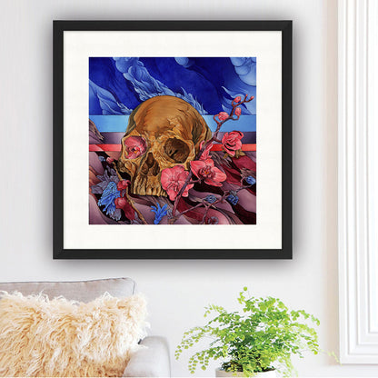 Skull Halloween - Full Round Drill Diamond Painting 30*30CM