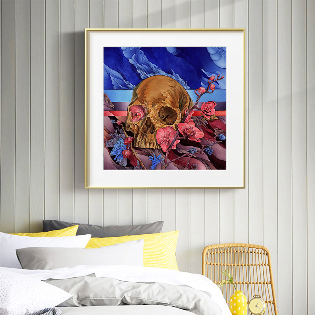 Skull Halloween - Full Round Drill Diamond Painting 30*30CM