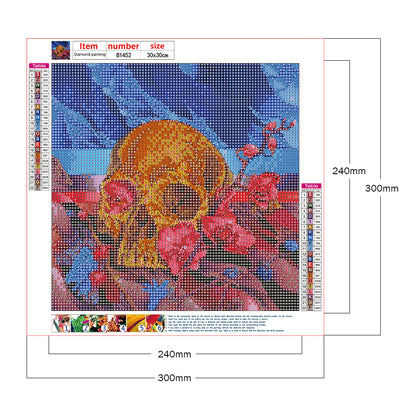 Skull Halloween - Full Round Drill Diamond Painting 30*30CM