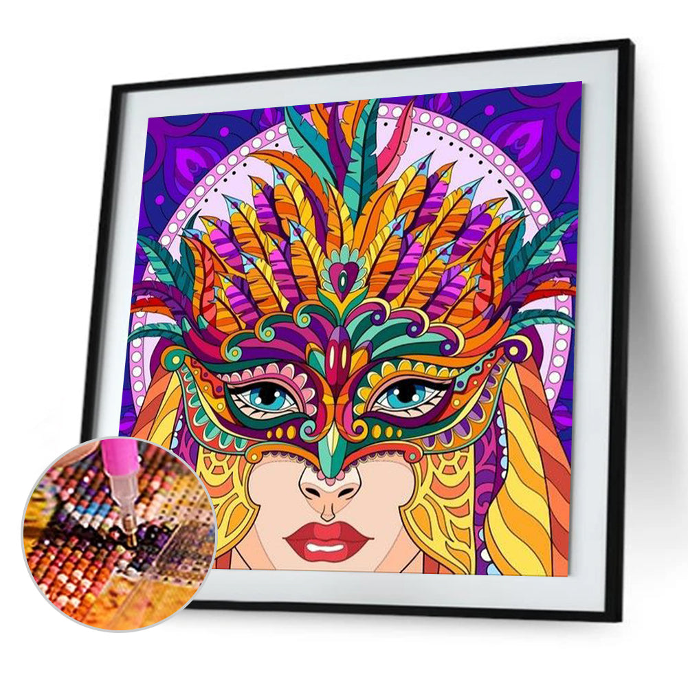 Primitive Girl - Full Round Drill Diamond Painting 30*30CM