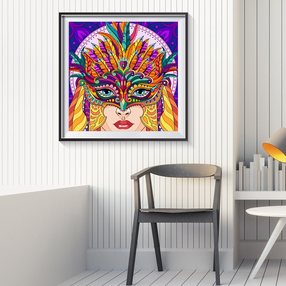 Primitive Girl - Full Round Drill Diamond Painting 30*30CM