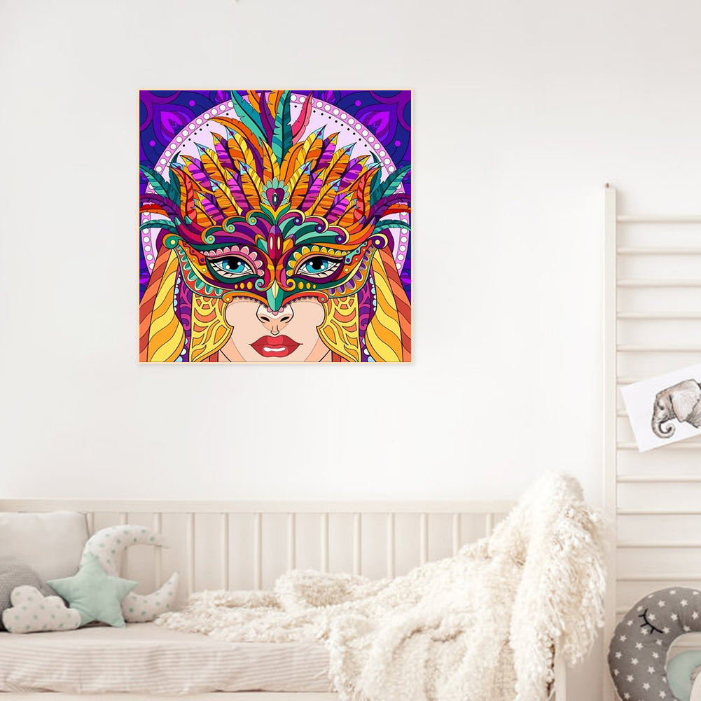 Primitive Girl - Full Round Drill Diamond Painting 30*30CM