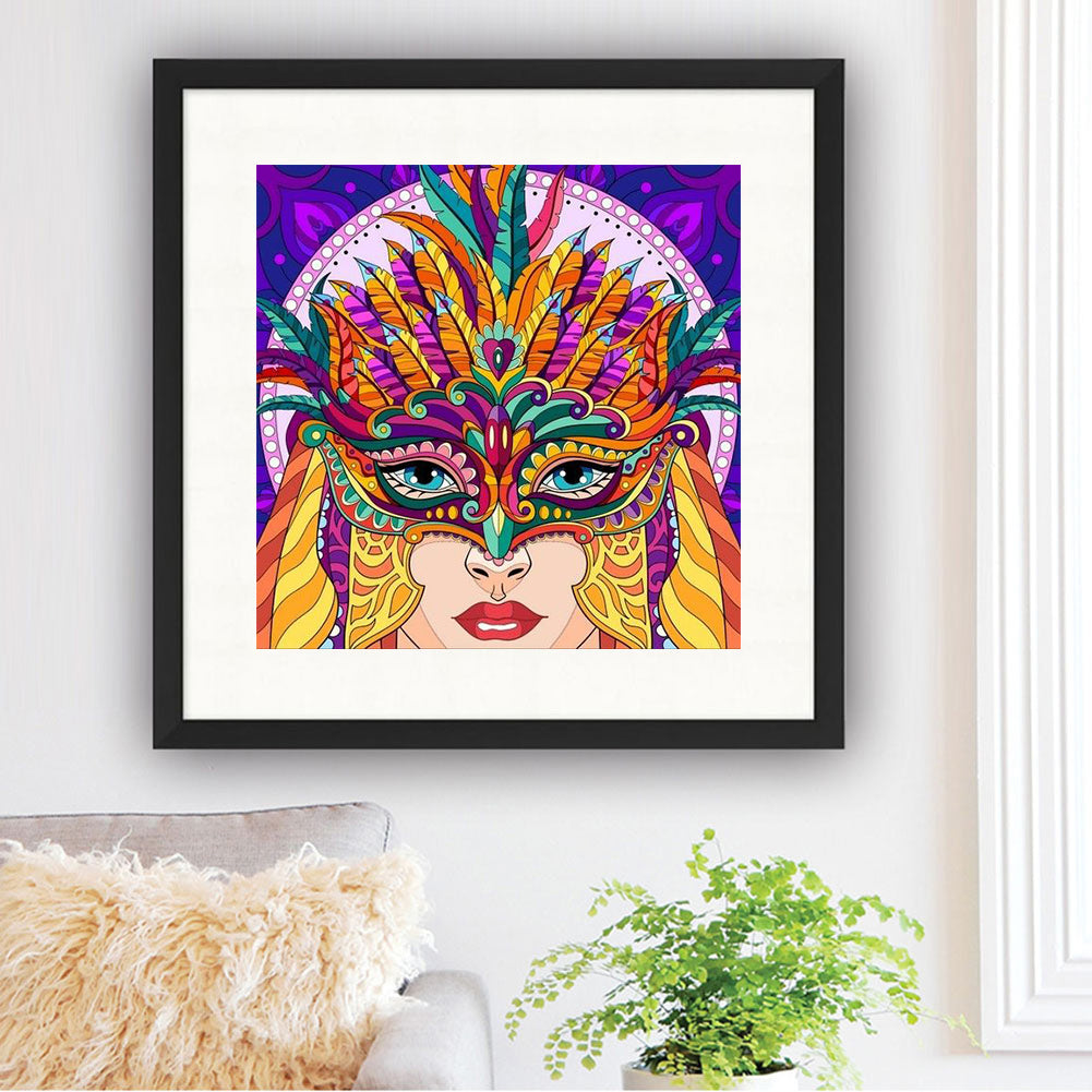 Primitive Girl - Full Round Drill Diamond Painting 30*30CM