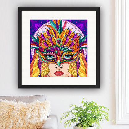 Primitive Girl - Full Round Drill Diamond Painting 30*30CM