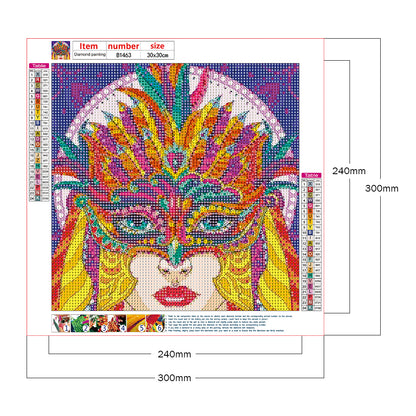 Primitive Girl - Full Round Drill Diamond Painting 30*30CM