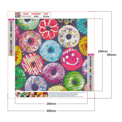 Donuts - Full Round Drill Diamond Painting 30*30CM