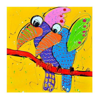 Parrot - Full Round Drill Diamond Painting 30*30CM