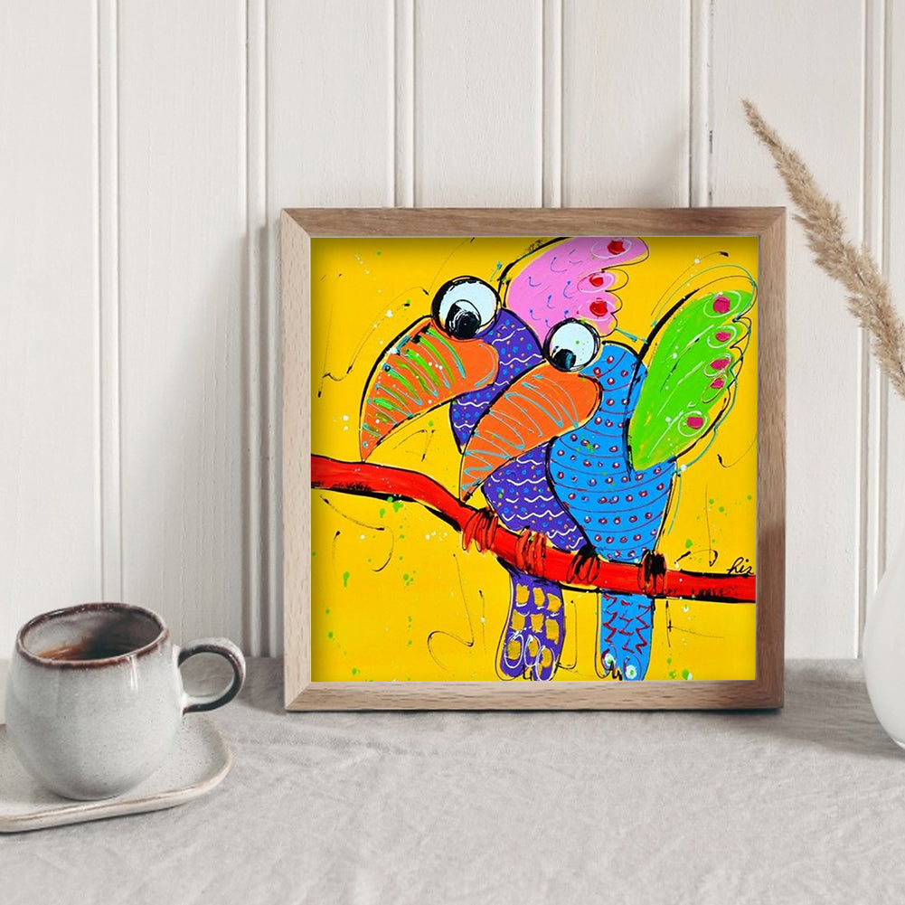 Parrot - Full Round Drill Diamond Painting 30*30CM