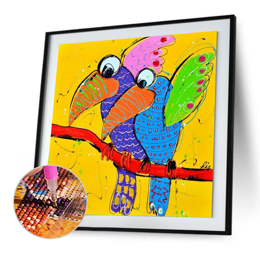 Parrot - Full Round Drill Diamond Painting 30*30CM