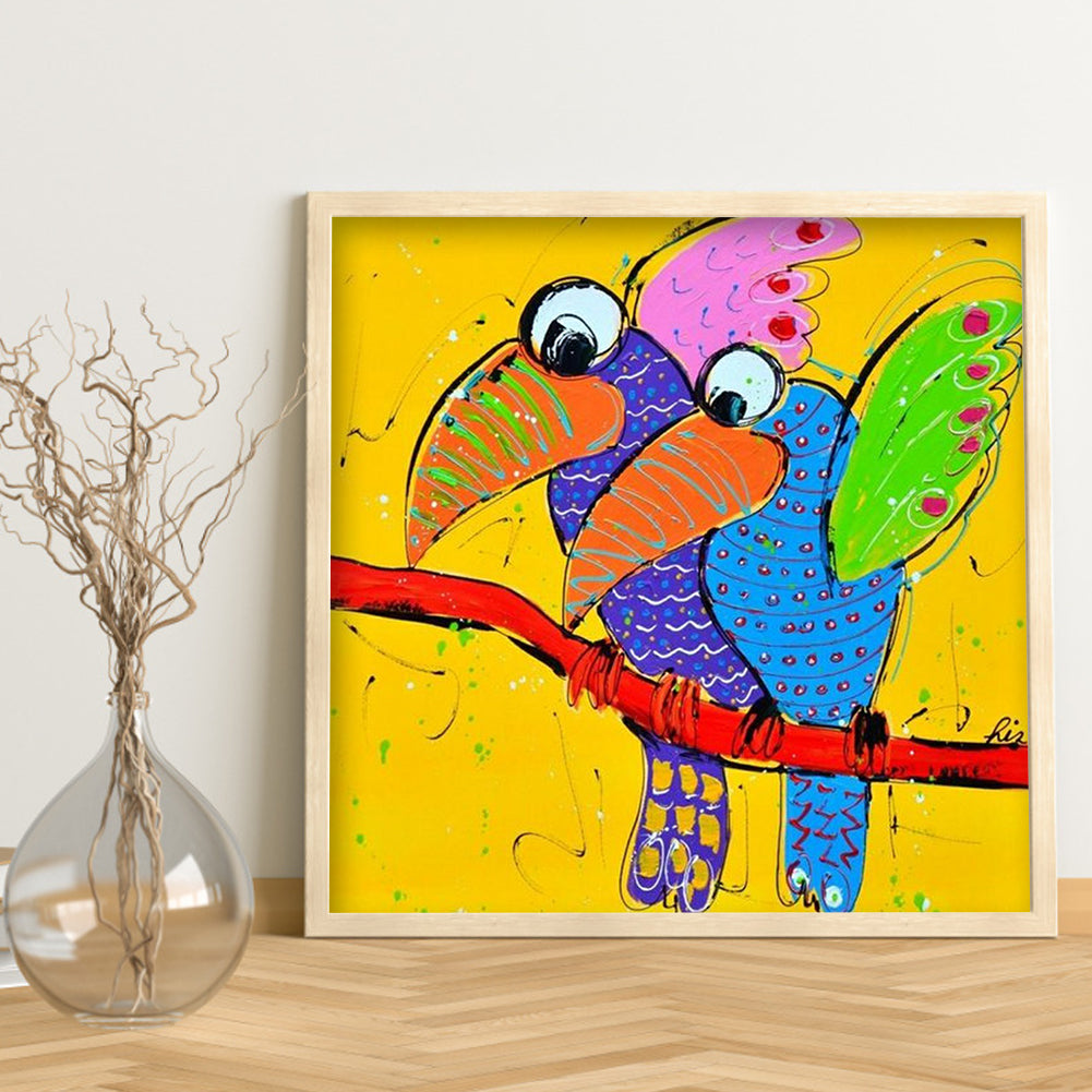 Parrot - Full Round Drill Diamond Painting 30*30CM