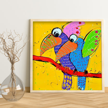 Parrot - Full Round Drill Diamond Painting 30*30CM