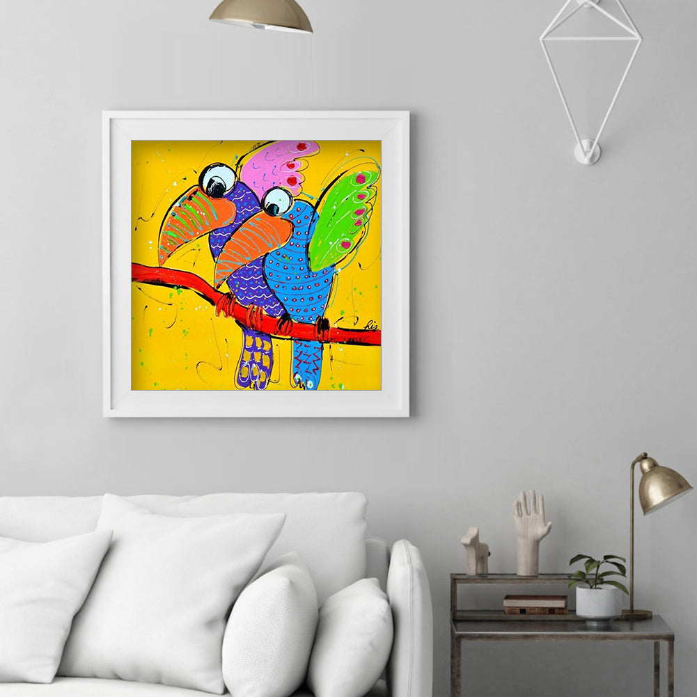 Parrot - Full Round Drill Diamond Painting 30*30CM