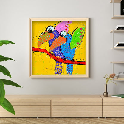 Parrot - Full Round Drill Diamond Painting 30*30CM