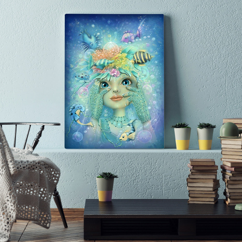 Girl - Full Round Drill Diamond Painting 30*40CM