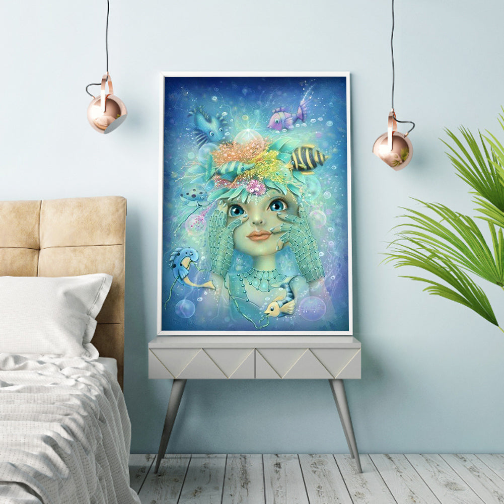 Girl - Full Round Drill Diamond Painting 30*40CM